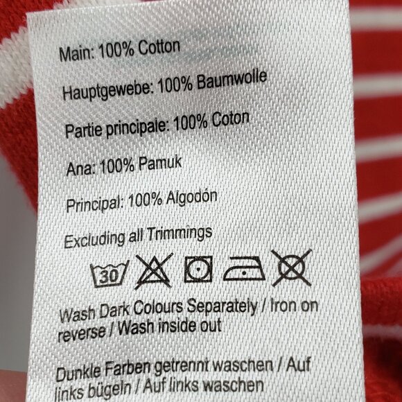 Joules Jingle Belle Spellout Top Size 10 Red White Stripe Gold Glitter Christmas - Picture 7 of 8